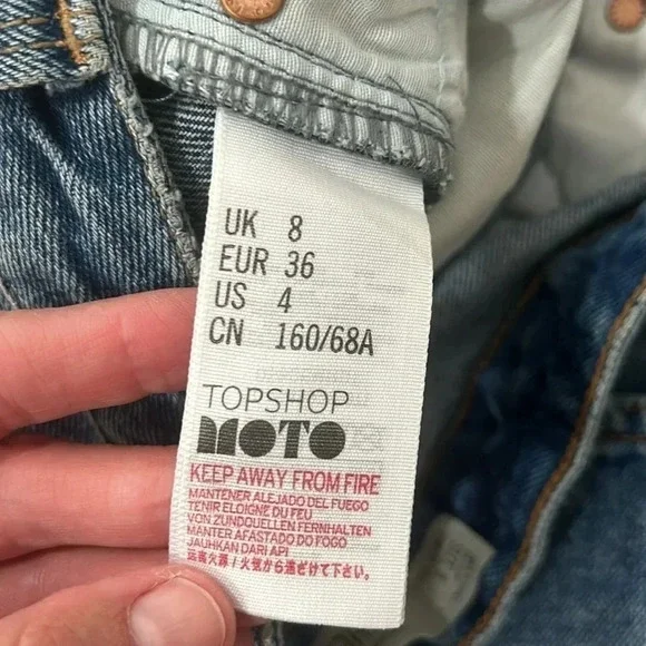 Topshop Moto high waisted denim cutoff shorts - Picture 8 of 9